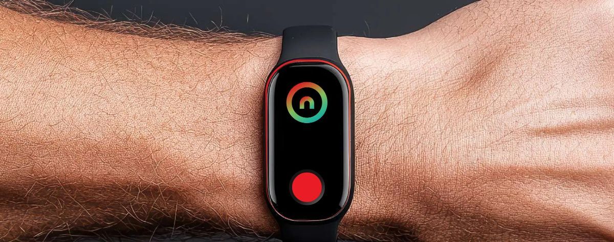 Il dispositivo RYB Rebalance Your Body indossato al polso come un orologio